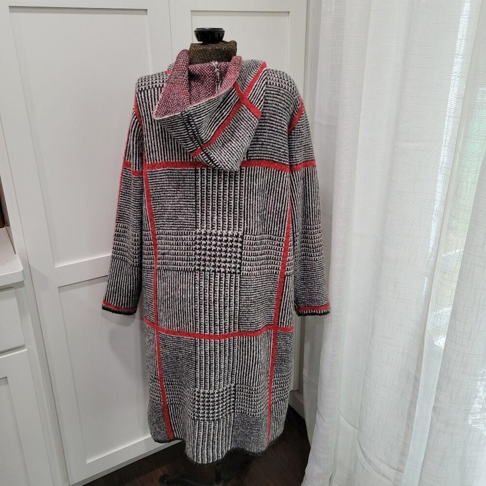 Joseph A. Open Front Long Line Hooded Cardigan Very Soft Size Medium - Picture 2 of 7